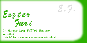 eszter furi business card